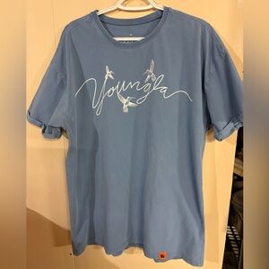 YoungLA Blue T-Shirt with Cuffed Sleeves